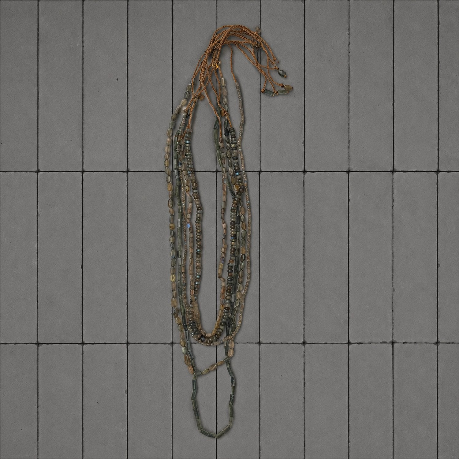 Stone Necklaces Set of 5 - Grey