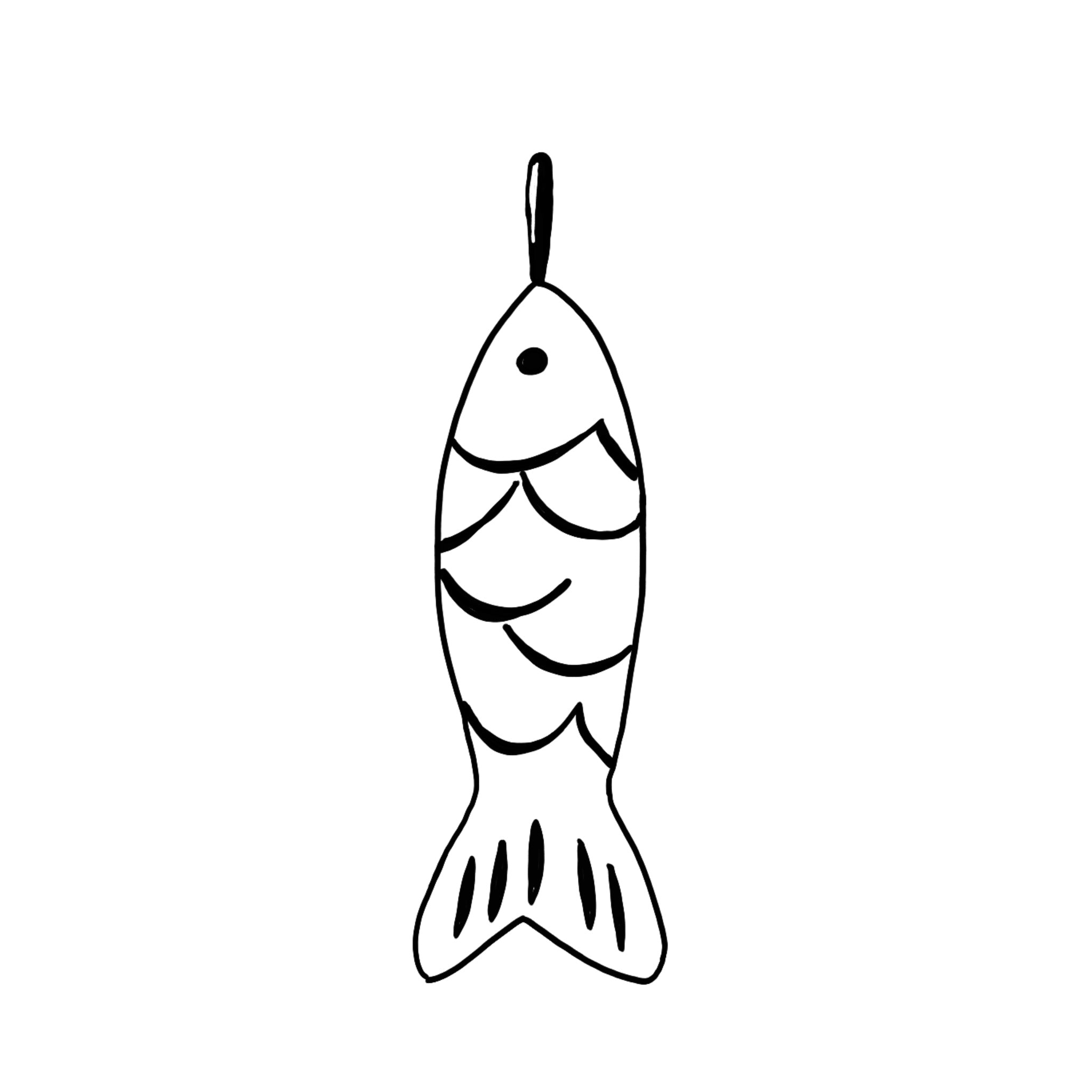 Fish Stone Pendant - Small - Smocky Quartz