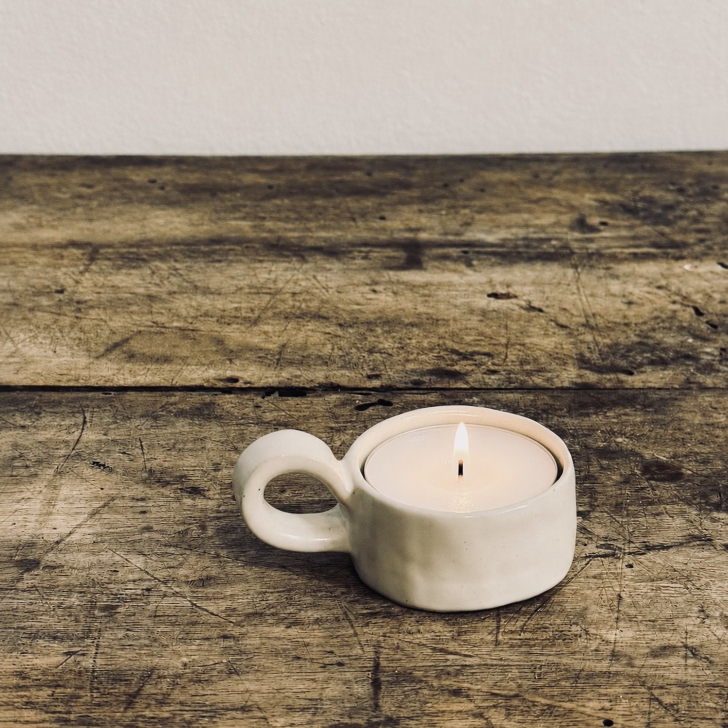 Tea Candle Holder - S000 Natural