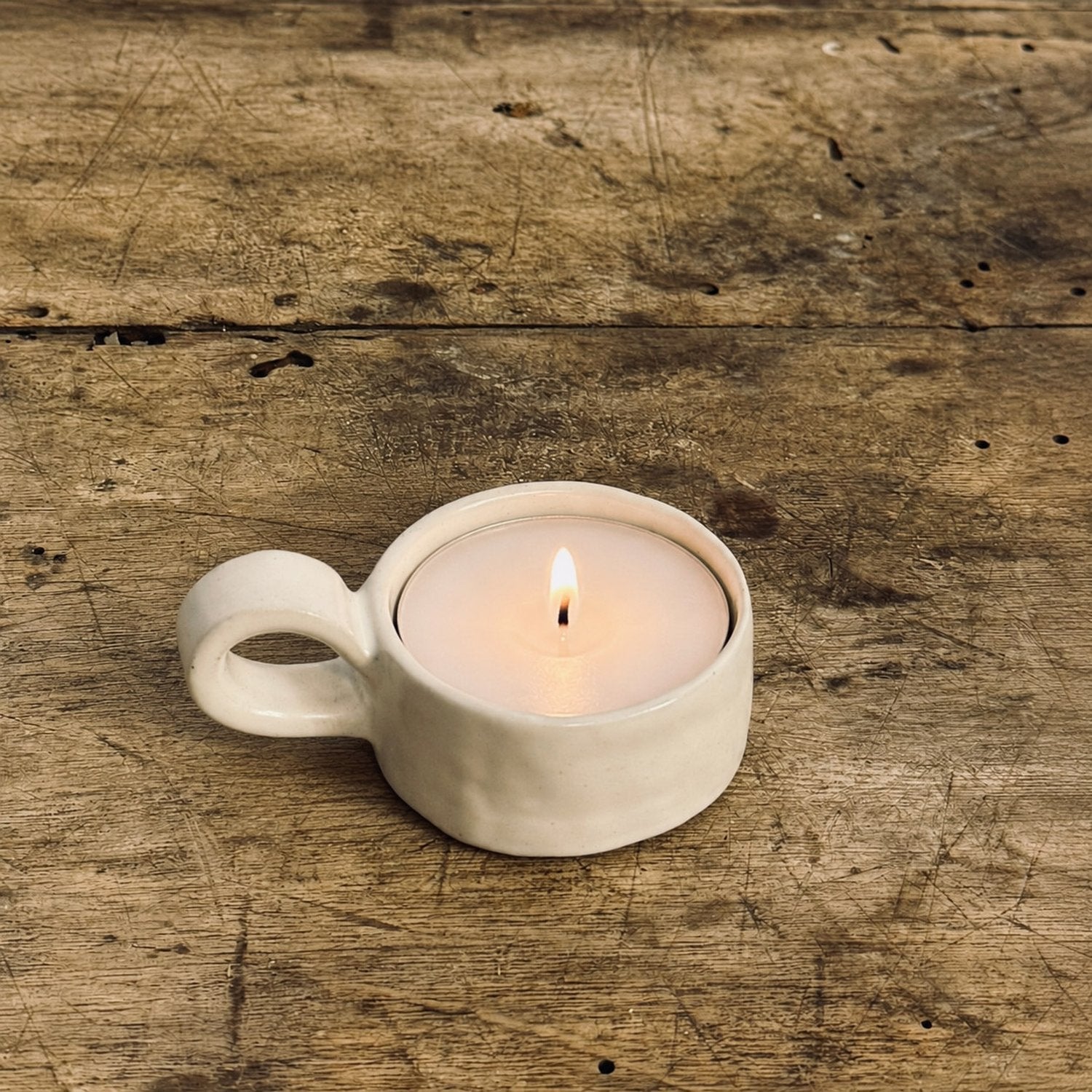 Tea Candle Holder - S000 Natural