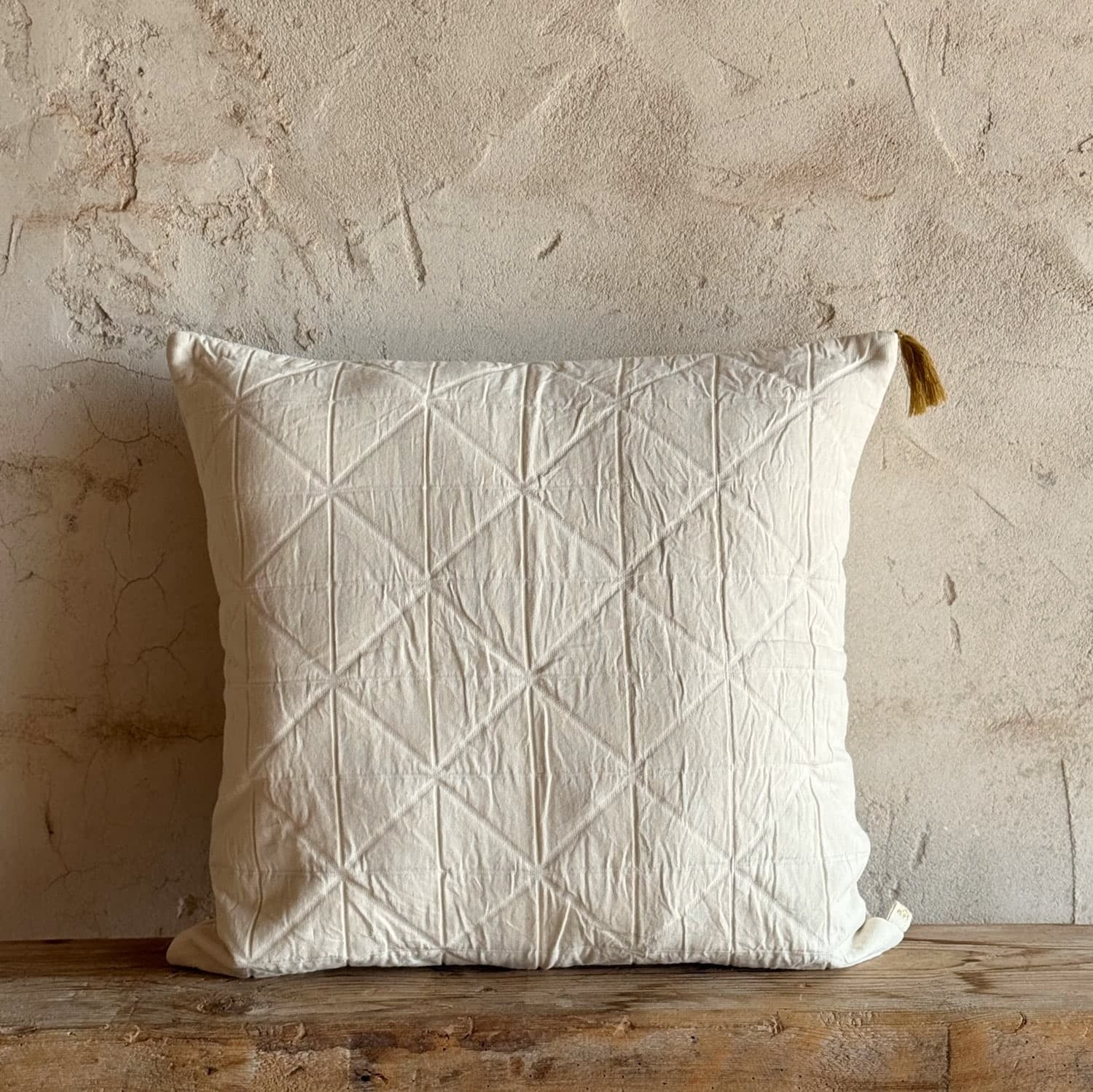 Akira Cushion Cover - OQ Origami Quilt - S000 Natural