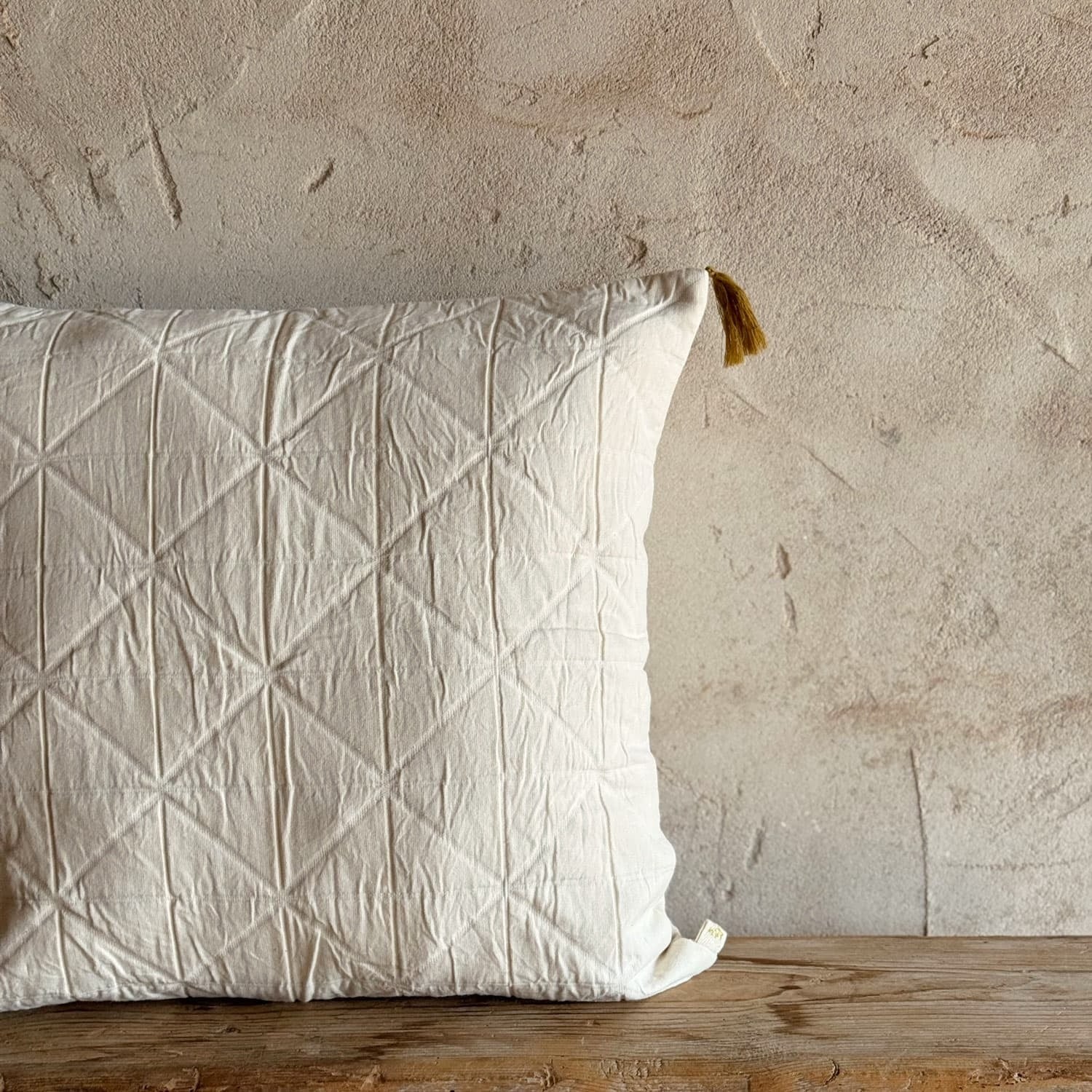 Akira Cushion Cover - OQ Origami Quilt - S000 Natural