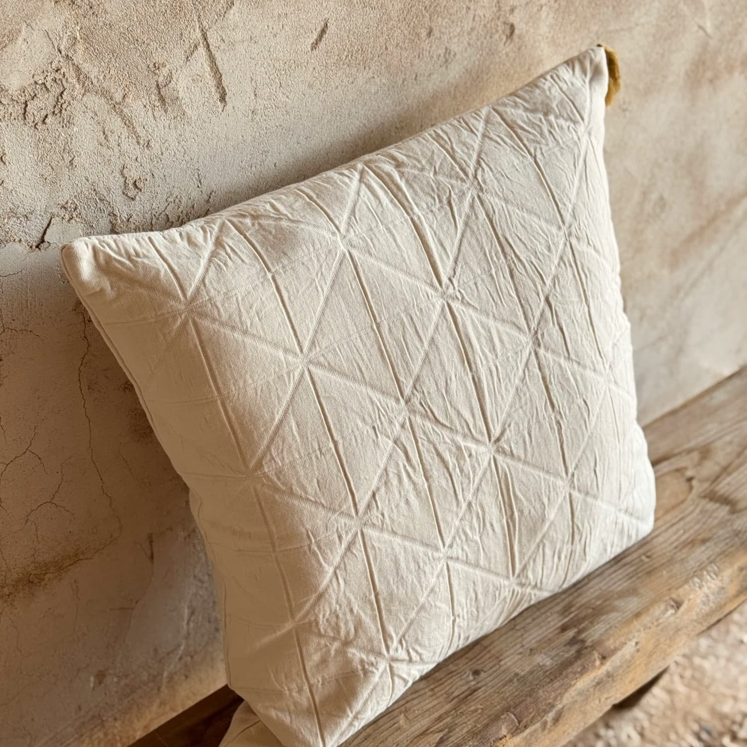 Akira Cushion Cover - OQ Origami Quilt - S000 Natural