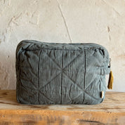 Akira Toiletry Bag - OQ Origami Quilt - S021 Dark Grey - Large