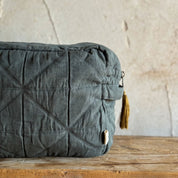 Akira Toiletry Bag - OQ Origami Quilt - S021 Dark Grey - Large
