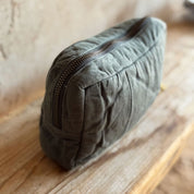 Akira Toiletry Bag - OQ Origami Quilt - S021 Dark Grey - Medium