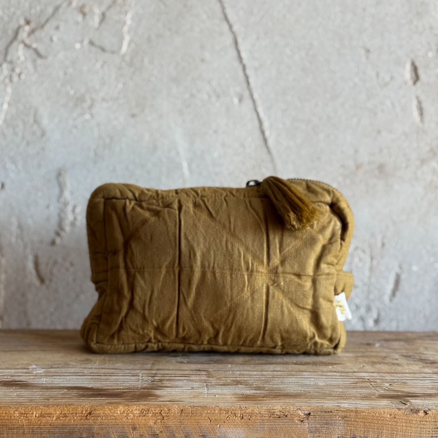 Akira Toiletry Bag - OQ Origami Quilt - S050 Antique Bronze - Medium