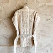 Akira Vest - Women  - OQ Origami Quilt - S000 Natural
