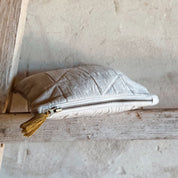 Akira Zip Clutch - OQ Origami Quilt - S018 Powder