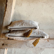 Akira Zip Clutch - OQ Origami Quilt - S018 Powder