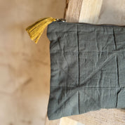 Akira Zip Clutch - OQ Origami Quilt - S021 Dark Grey