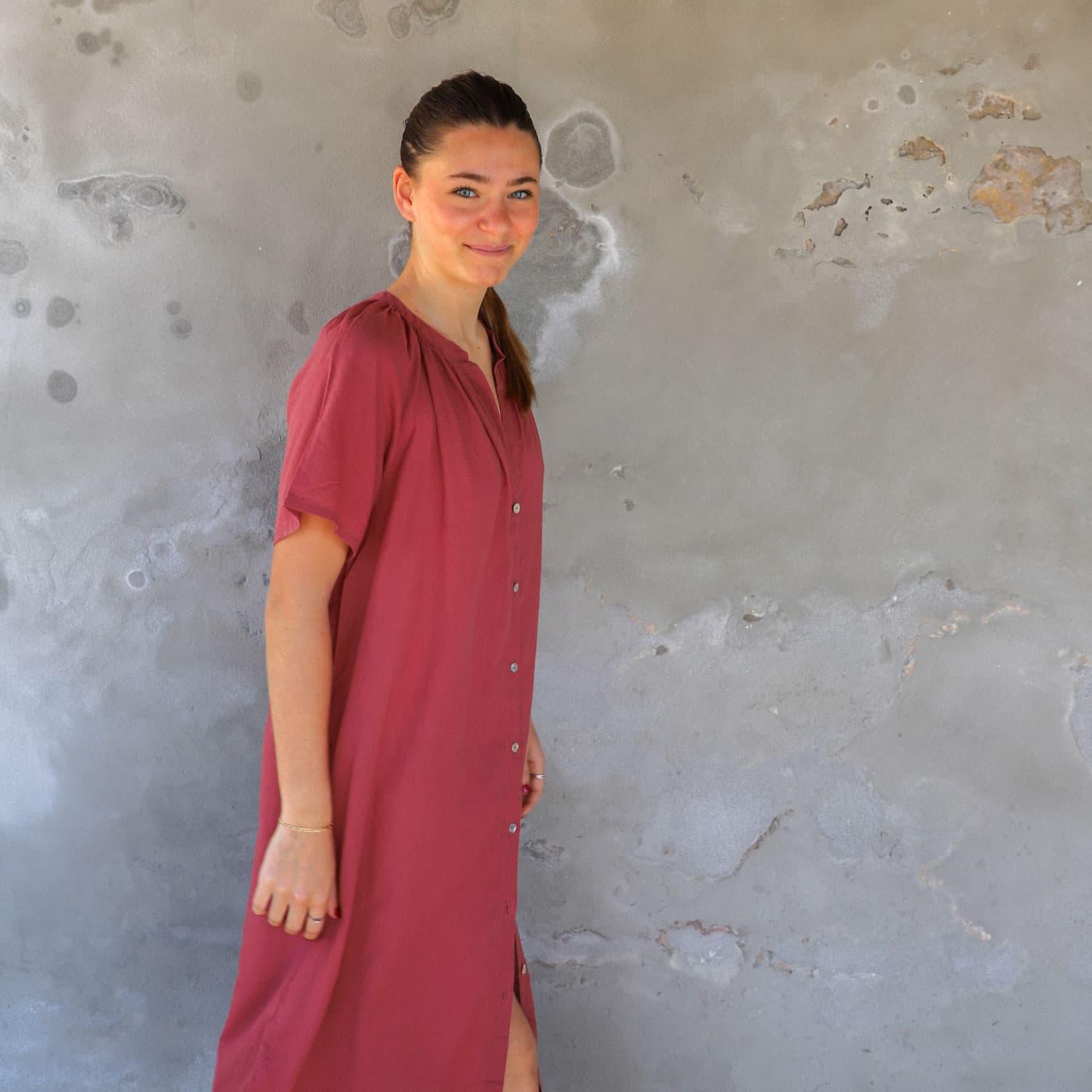 Alessandra Dress - Women - SS Simple Saloo - S042 Baobab Rose