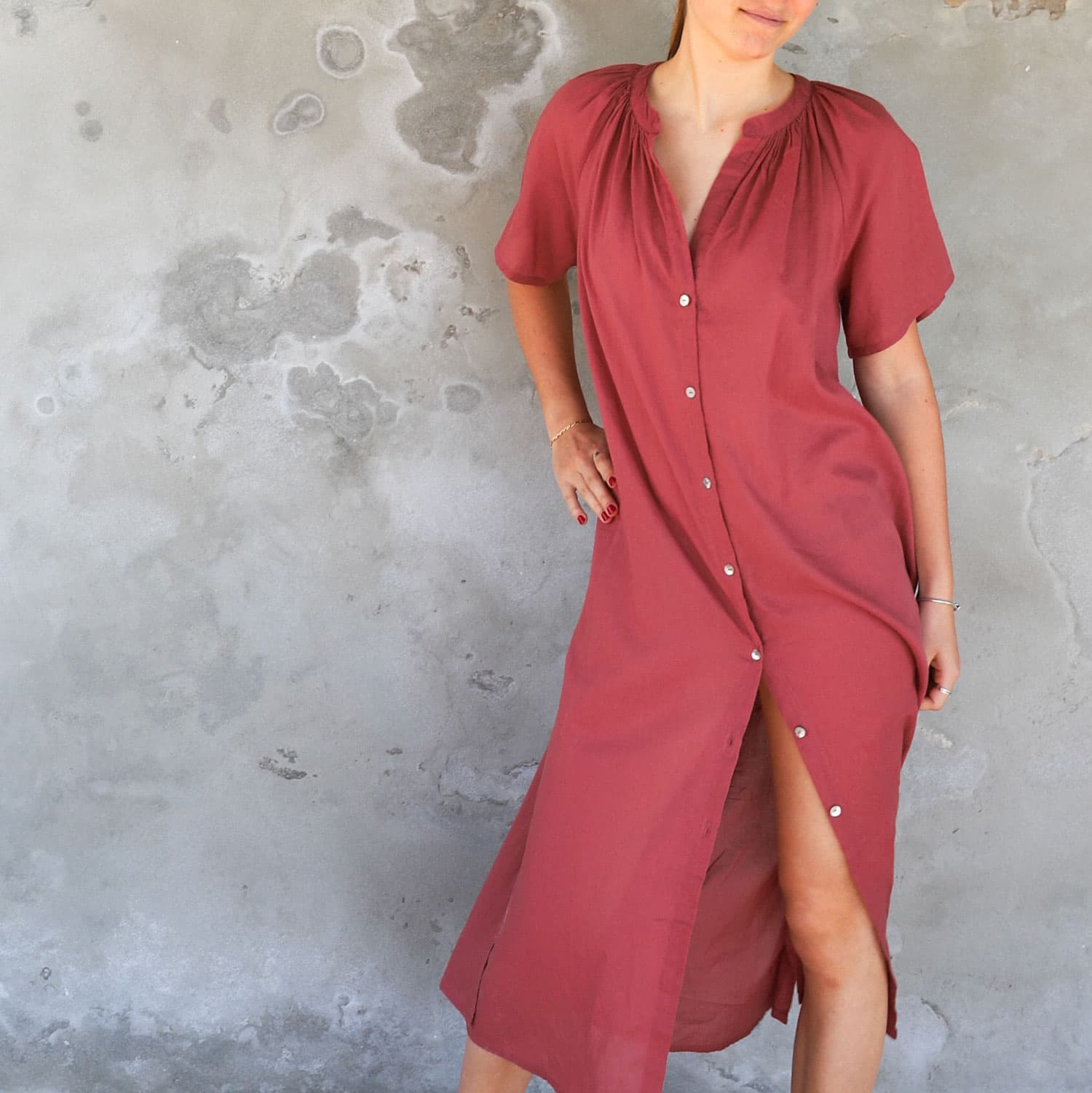 Alessandra Dress - Women - SS Simple Saloo - S042 Baobab Rose