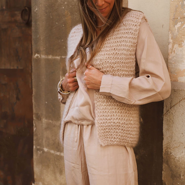 Andrea Gilet - Women - MO Mohair - S018 Powder – n°74 E-Shop