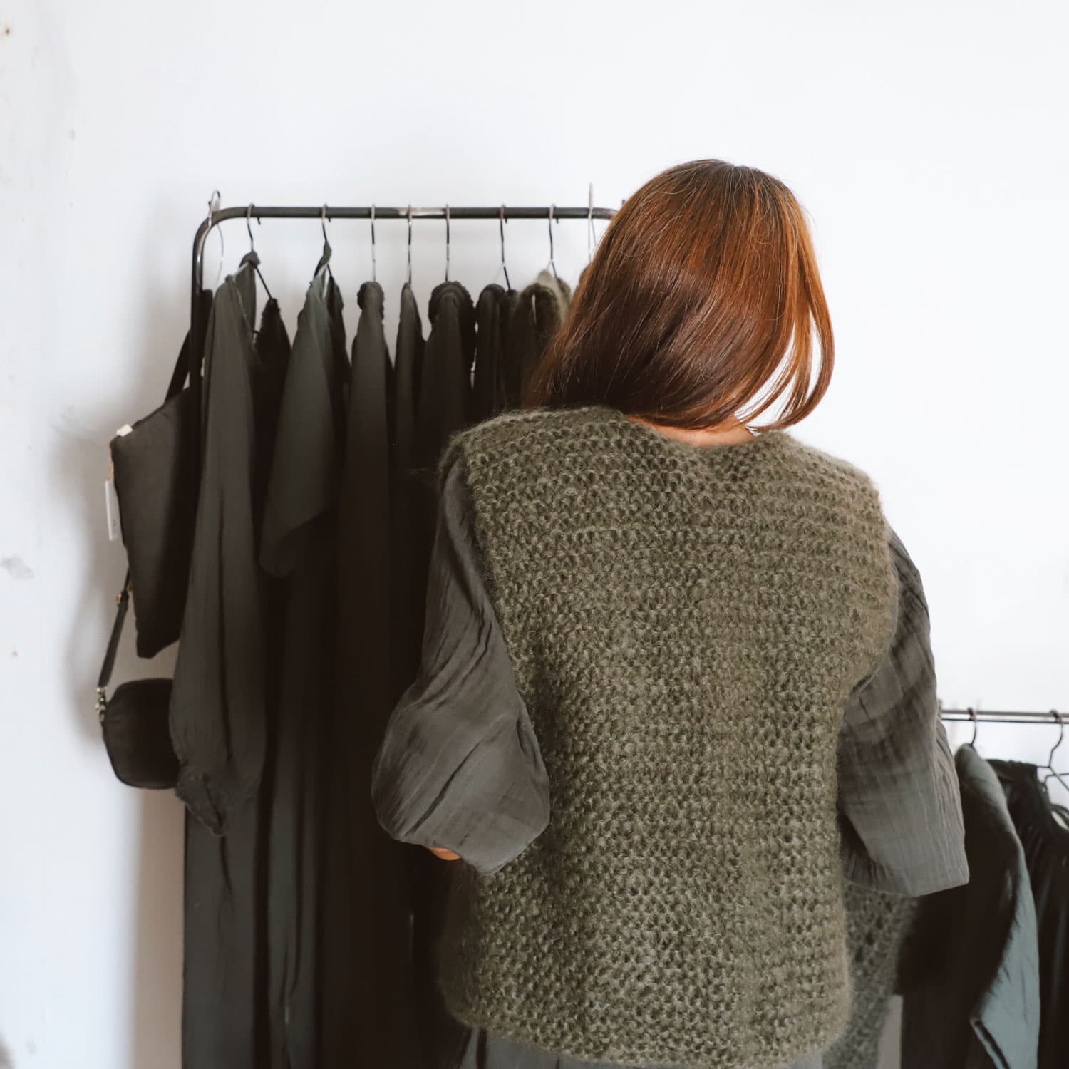 Andrea Gilet - Women - MO Mohair - S005 Khaki - n°74 E - Shop - 7400000137024