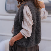 Andrea Gilet - Women - MO Mohair - S045 Stone Grey - n°74 E - Shop - 7400000137657