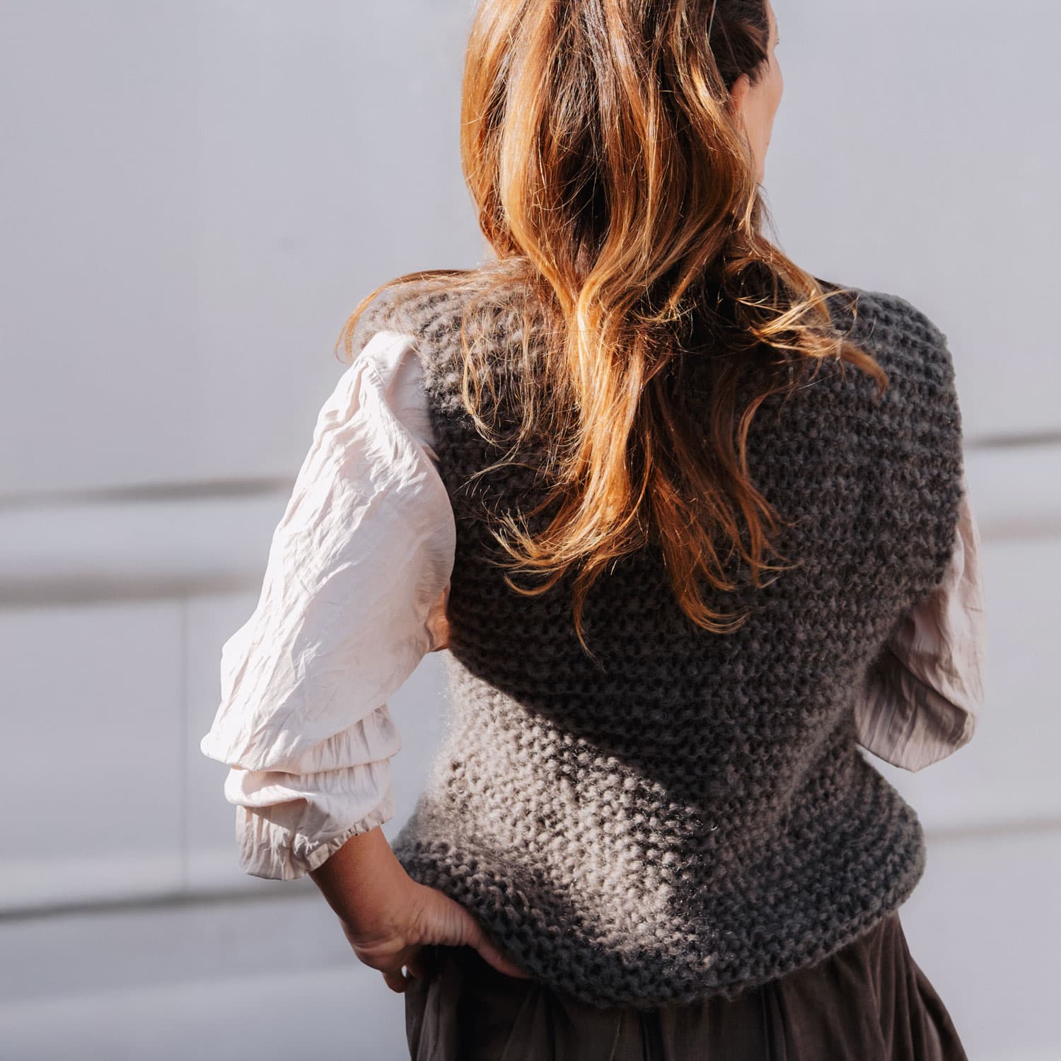 Andrea Gilet - Women - MO Mohair - S045 Stone Grey - n°74 E - Shop - 7400000137657