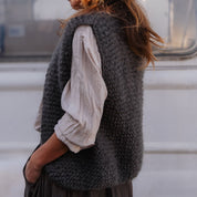 Andrea Gilet - Women - MO Mohair - S045 Stone Grey - n°74 E - Shop - 7400000137657