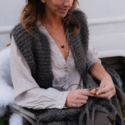 Andrea Gilet - Women - MO Mohair - S045 Stone Grey - n°74 E - Shop - 7400000137657