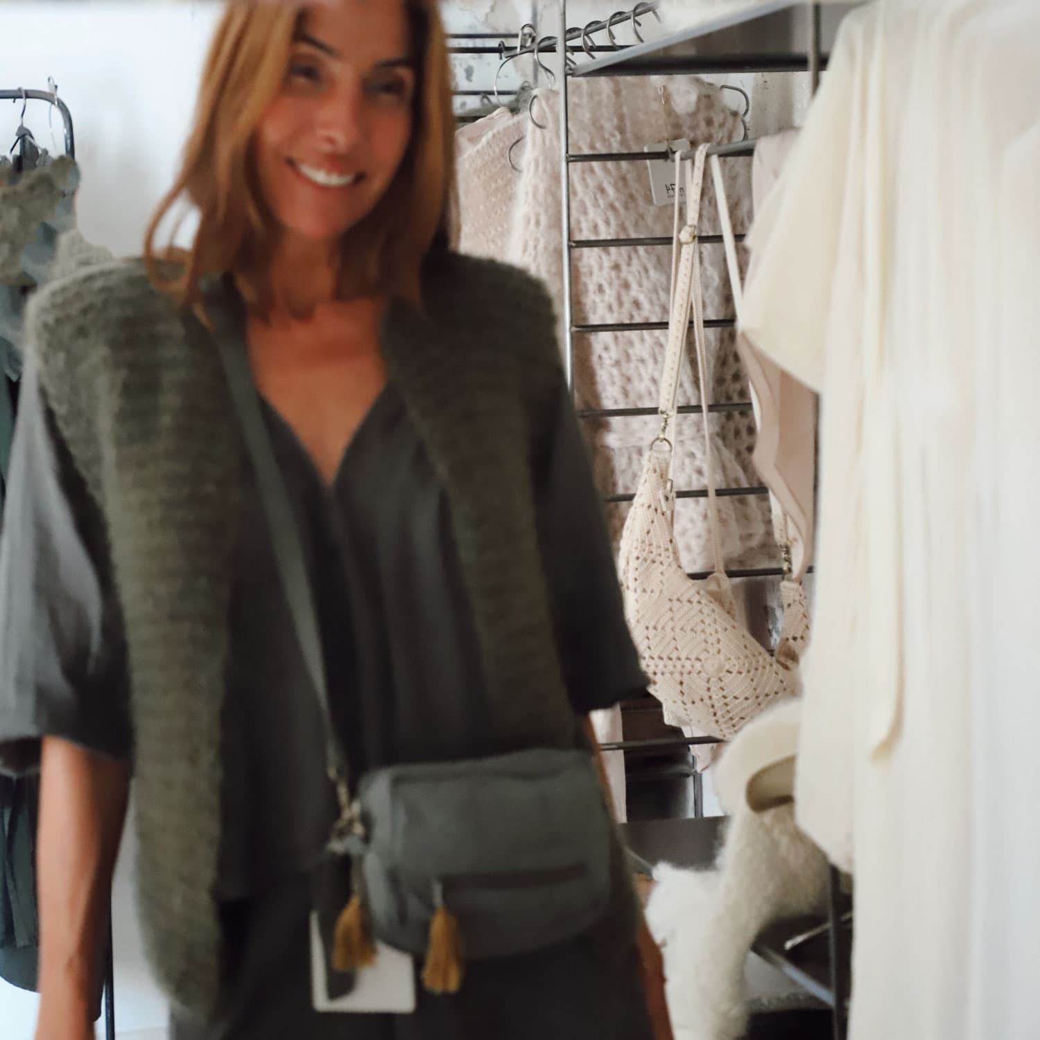 Andrea Gilet - Women - MO Mohair - S005 Khaki