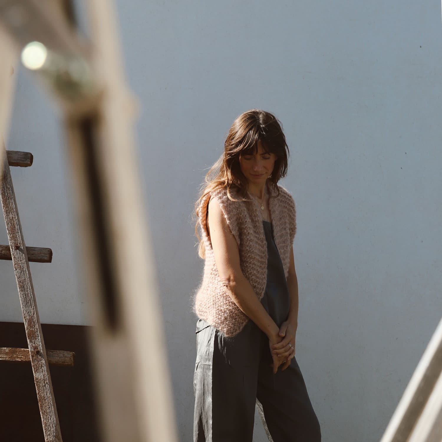 Andrea Gilet - Women - MO Mohair - S054 Nude Brown