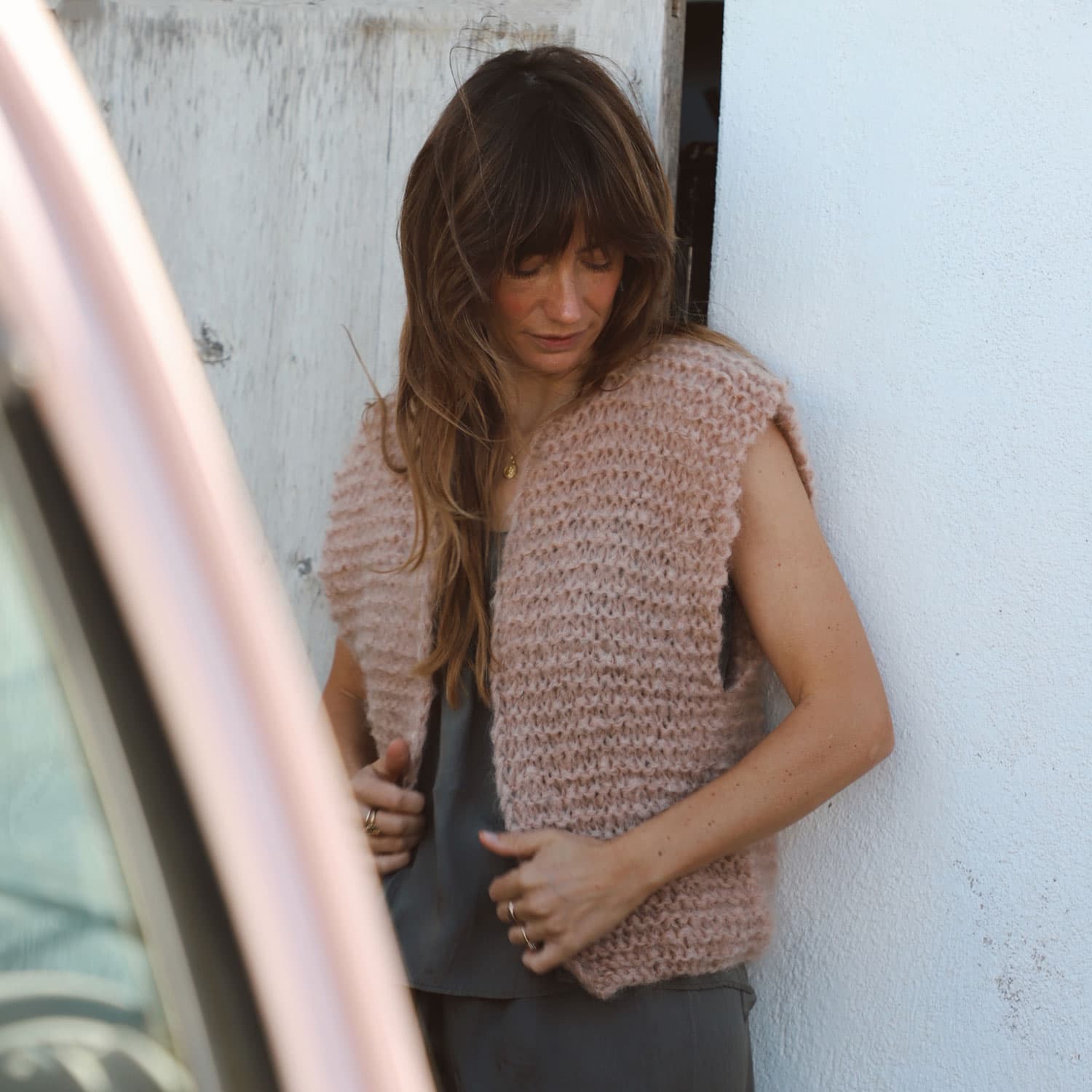 Andrea Gilet - Women - MO Mohair - S054 Nude Brown