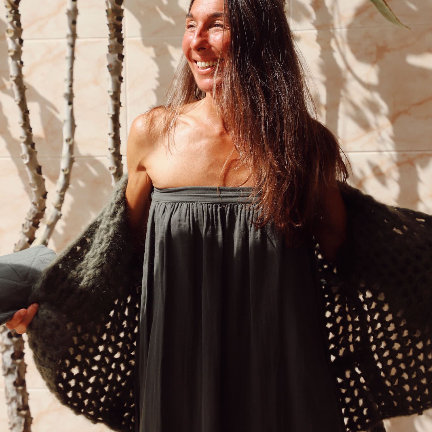 Atelier Crochet Kimono - Women - MO Mohair - S005 Khaki - n°74 E - Shop - 7400000136282