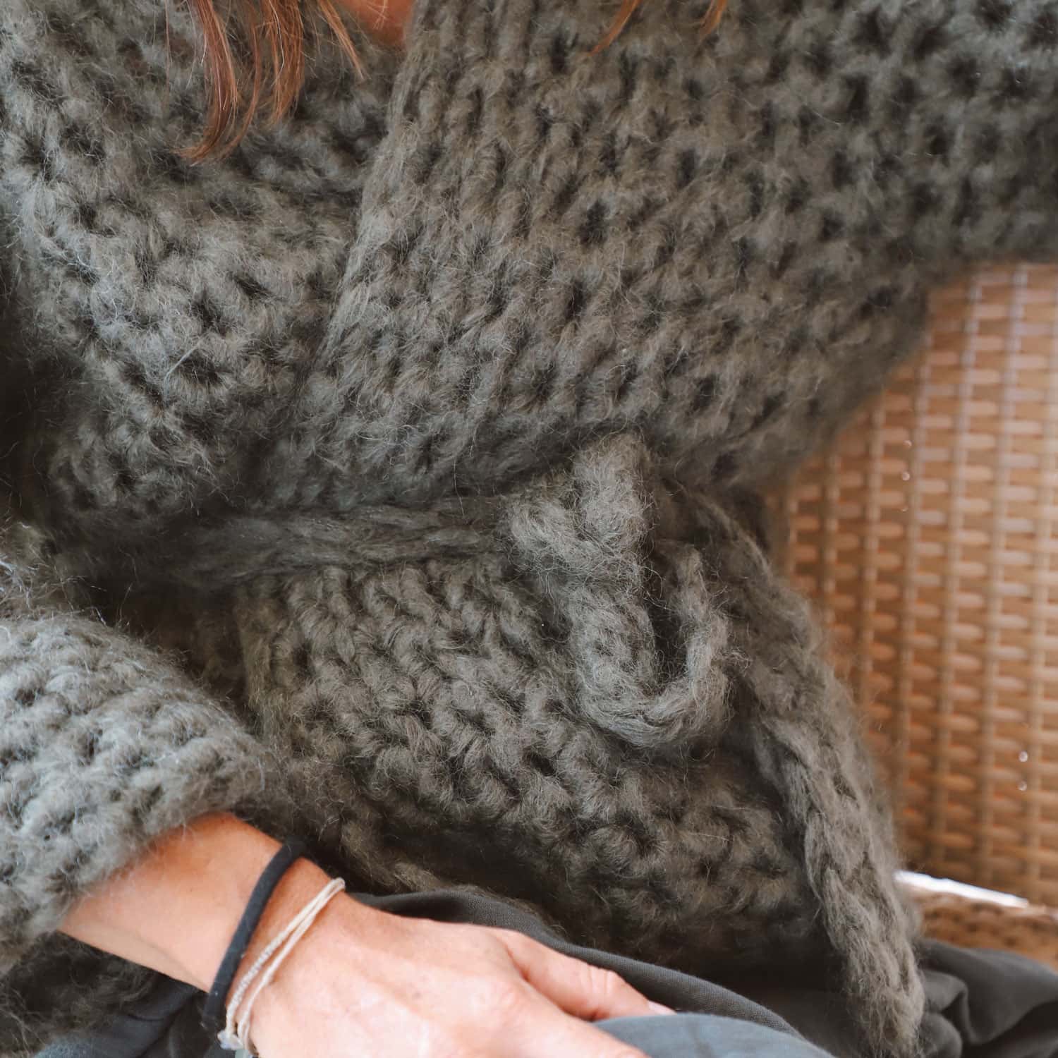 Atelier Crochet Kimono - Women - MO Mohair - S005 Khaki - n°74 E - Shop - 7400000136282