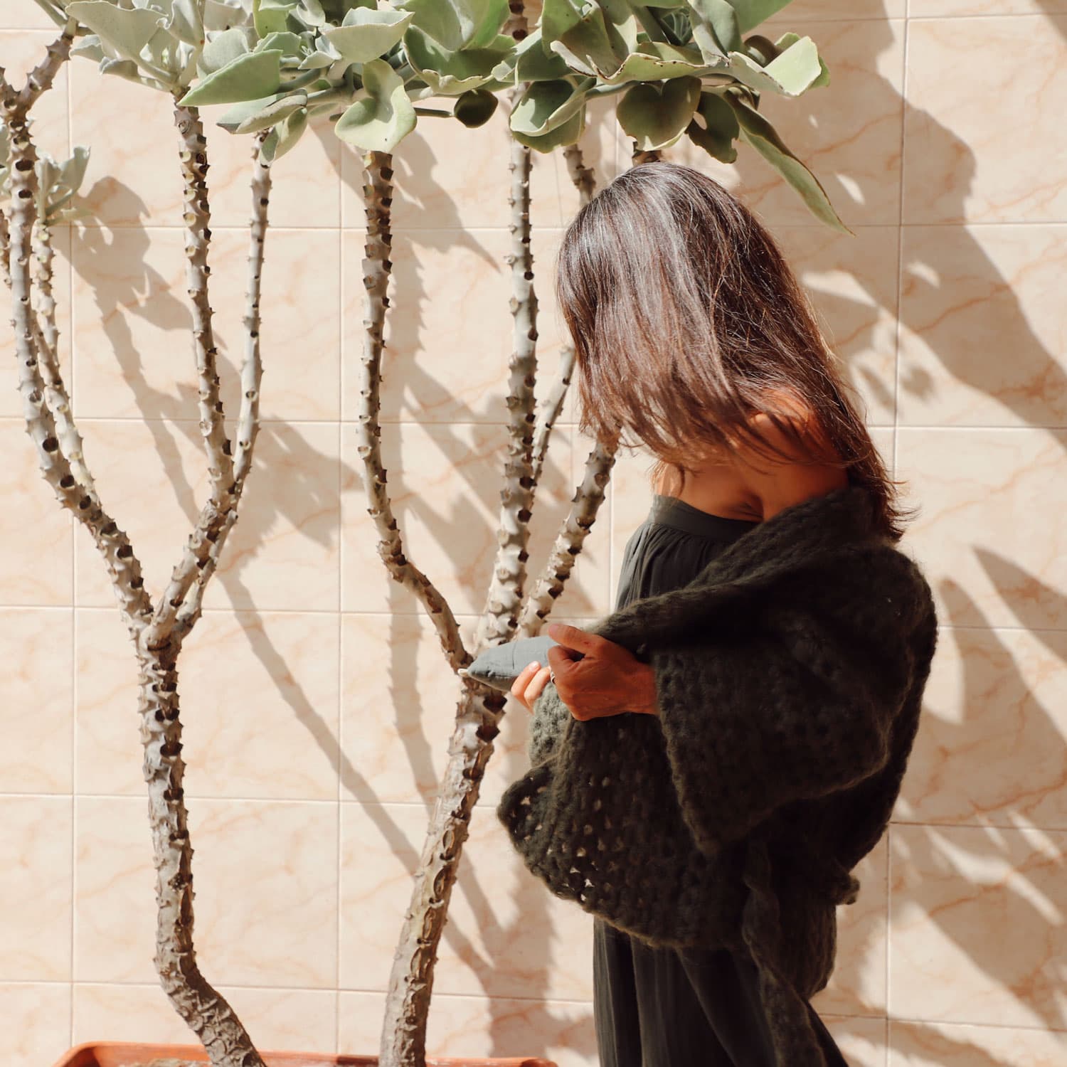 Atelier Crochet Kimono - Women - MO Mohair - S005 Khaki - n°74 E - Shop - 7400000136282