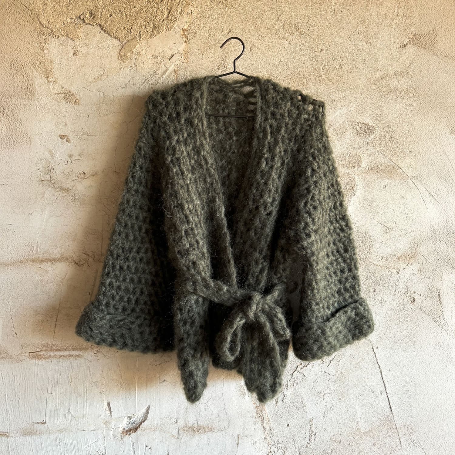 Atelier Crochet Kimono - Women - MO Mohair - S005 Khaki - n°74 E - Shop - 7400000136282