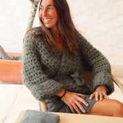 Atelier Crochet Kimono - Women - MO Mohair - S005 Khaki - n°74 E - Shop - 7400000136282