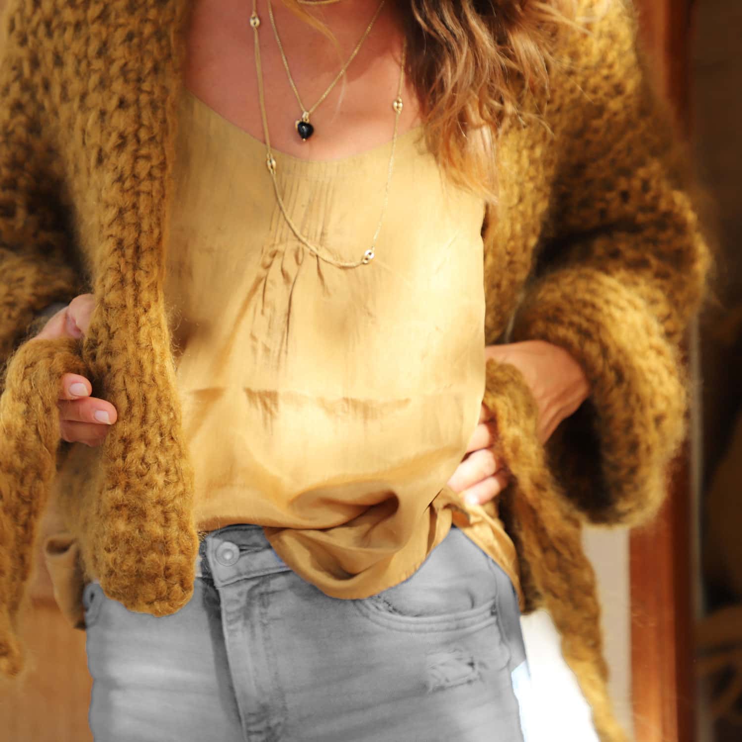 Atelier Crochet Kimono - Women - MO Mohair - S050 Antique Bronze - n°74 E - Shop - 7400000137505