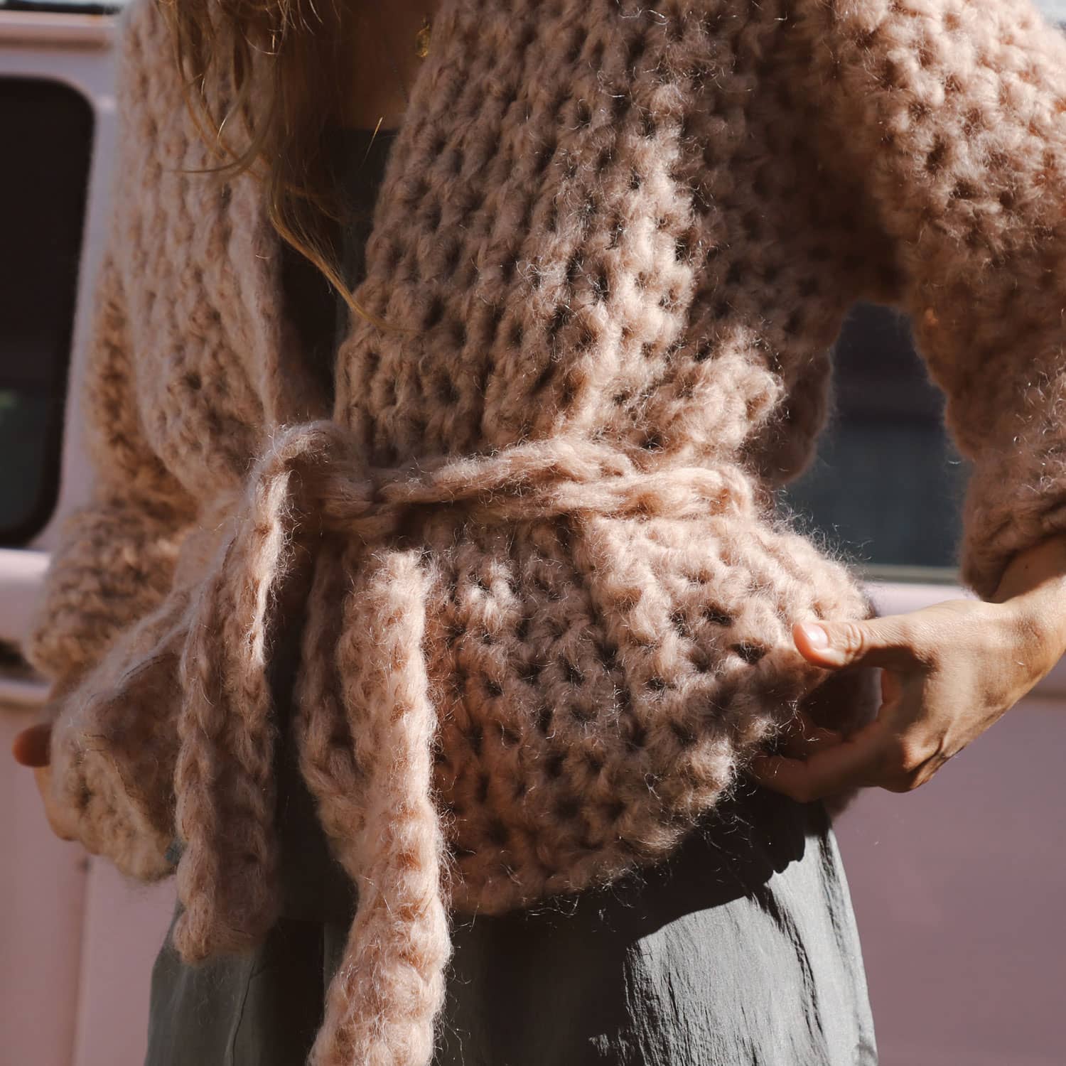 Atelier Crochet Kimono - Women - MO Mohair - S054 Nude Brown - n°74 E - Shop - 7400000137397