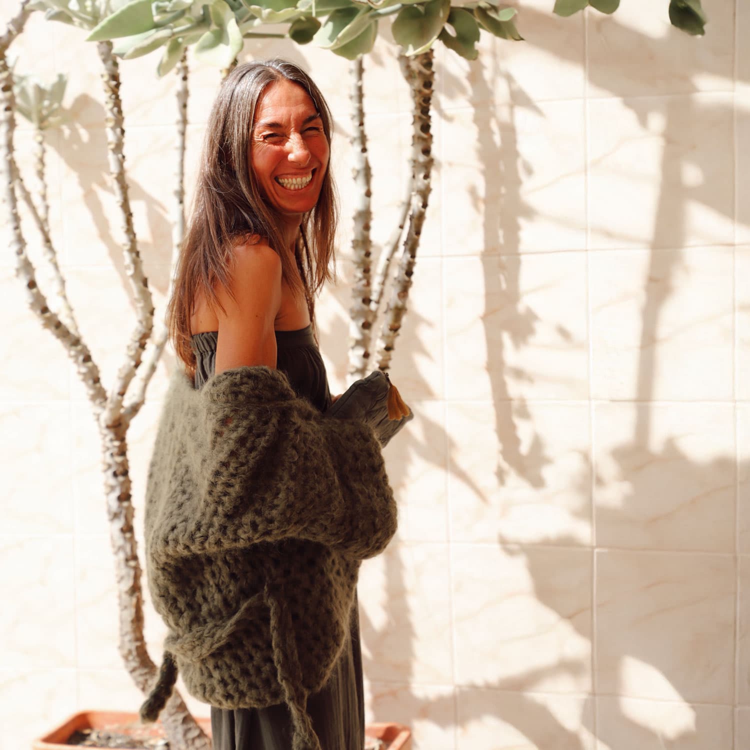 Atelier Crochet Kimono - Women - MO Mohair - S005 Khaki