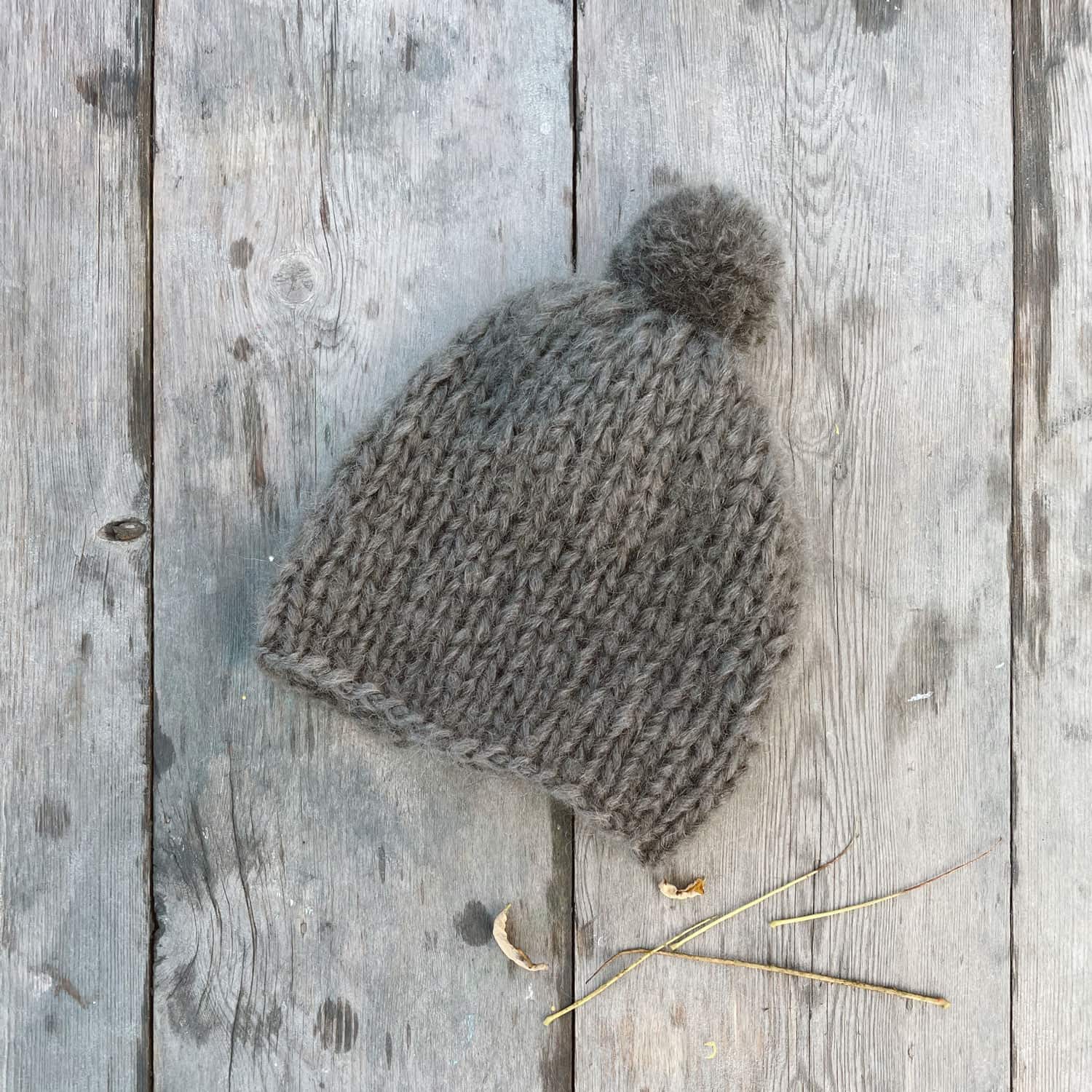 Atelier Pompom Beanie - Women - MO Mohair - S045 Stone Grey - n°74 E - Shop - 7400000133826