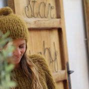 Atelier Pompom Beanie  - Women - MO Mohair - S050 Antique Bronze