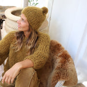 Atelier Pompom Beanie  - Women - MO Mohair - S050 Antique Bronze