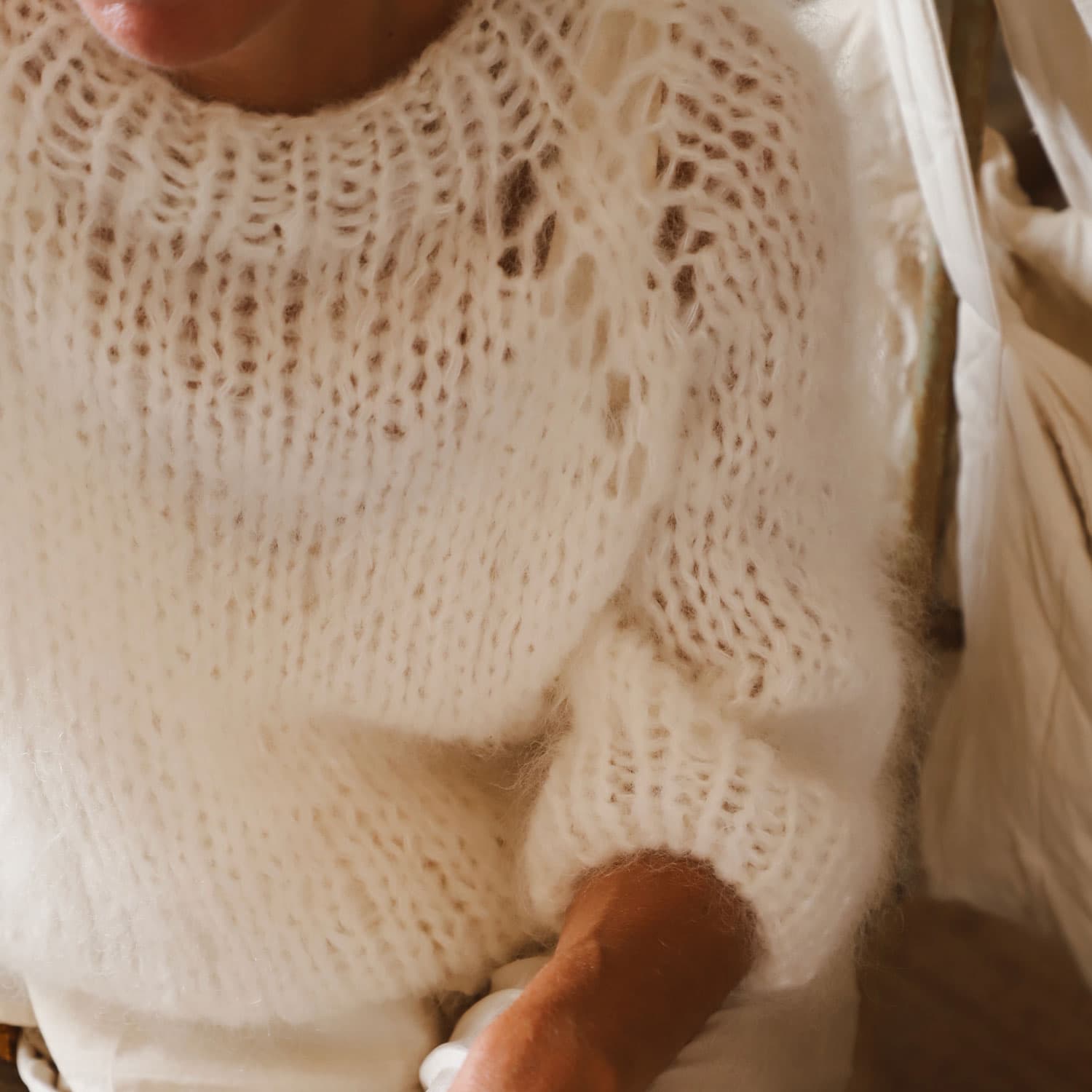 Atelier Sweater - Women - MO Mohair - S000 Natural - n°74 E - Shop - 7400000135054