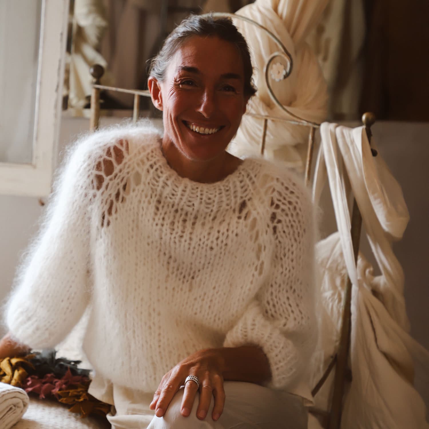 Atelier Sweater - Women - MO Mohair - S000 Natural - n°74 E - Shop - 7400000135054