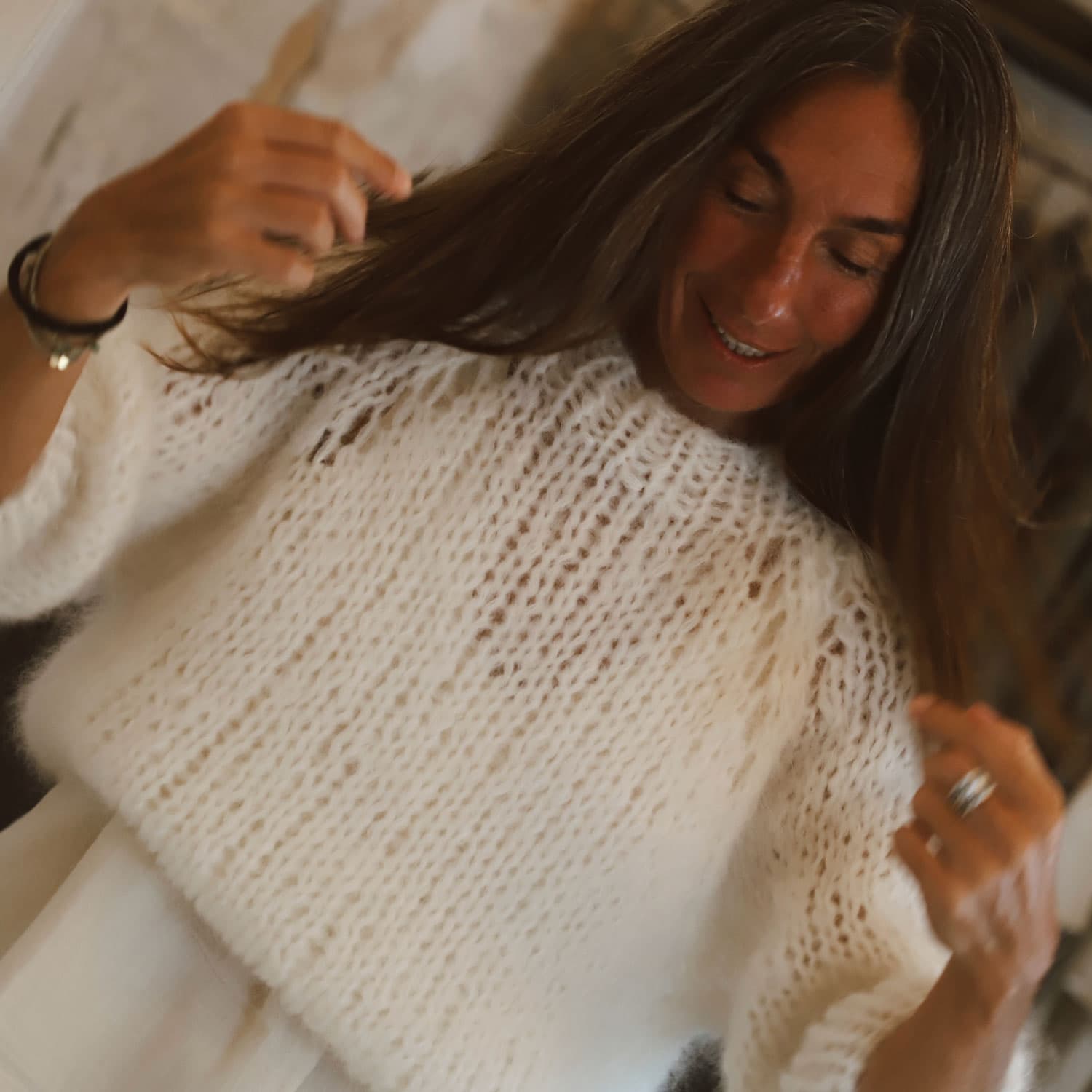 Atelier Sweater - Women - MO Mohair - S000 Natural - n°74 E - Shop - 7400000135054