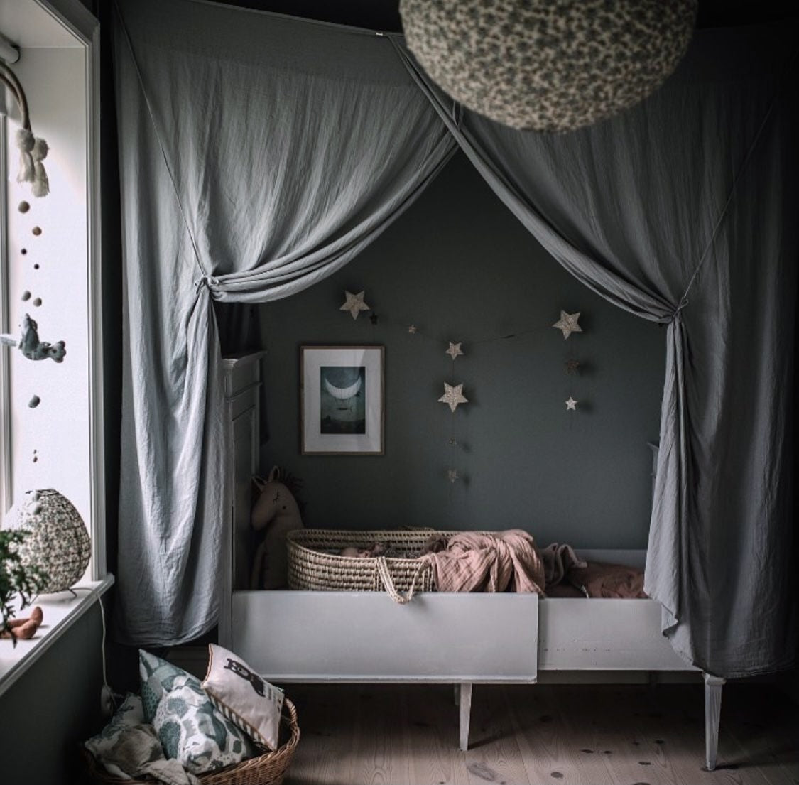Bed Drape Single - SS Simple Saloo - S032 Ice Blue
