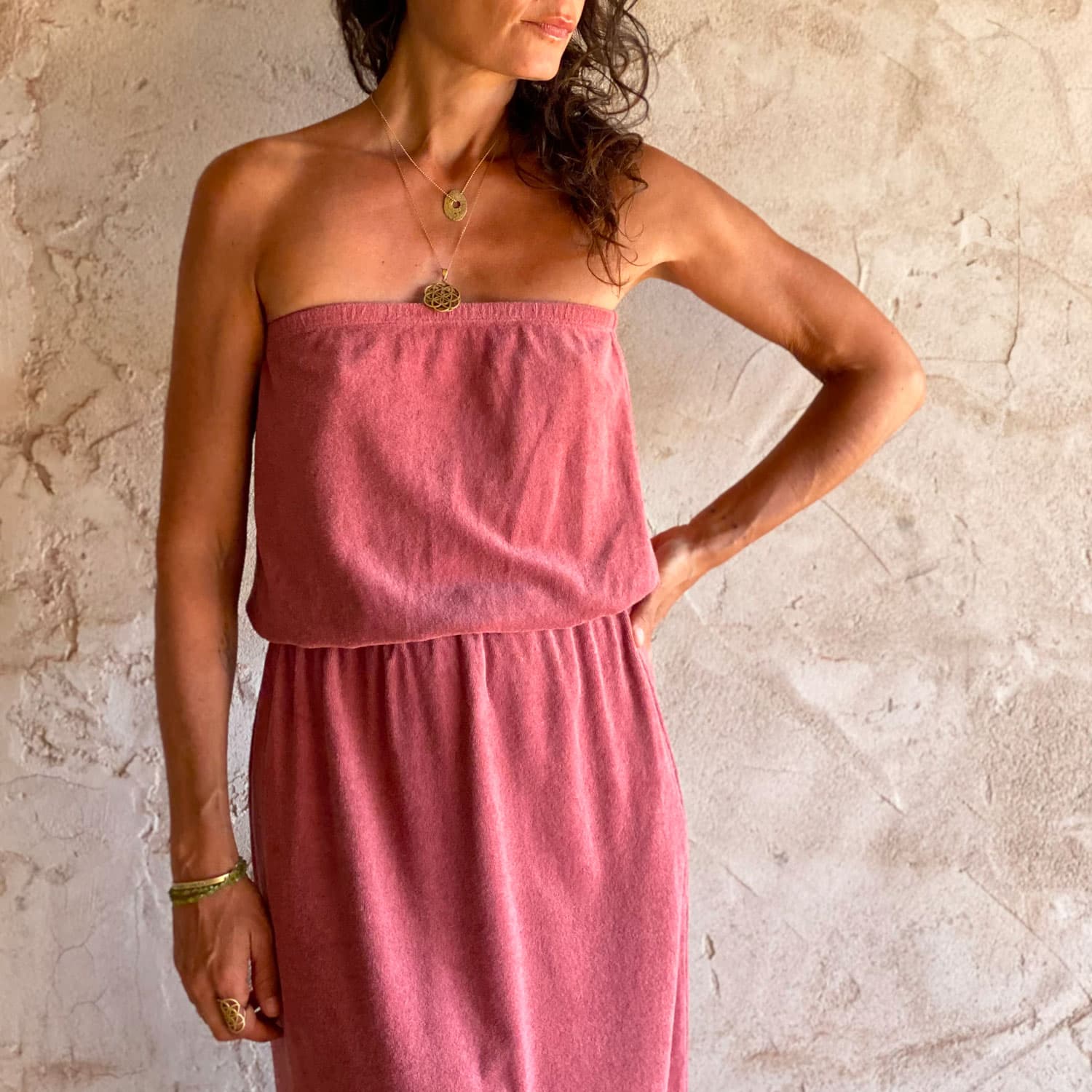 Betty Dress - Women - TJ Terry Jersey - S042 Baobab Rose - n°74 E - Shop - 7400000136771