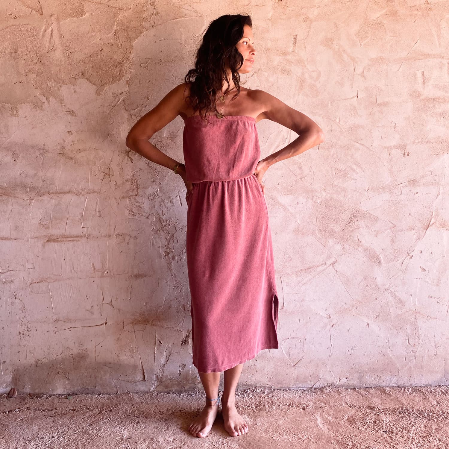 Betty Dress - Women - TJ Terry Jersey - S042 Baobab Rose - n°74 E - Shop - 7400000136771