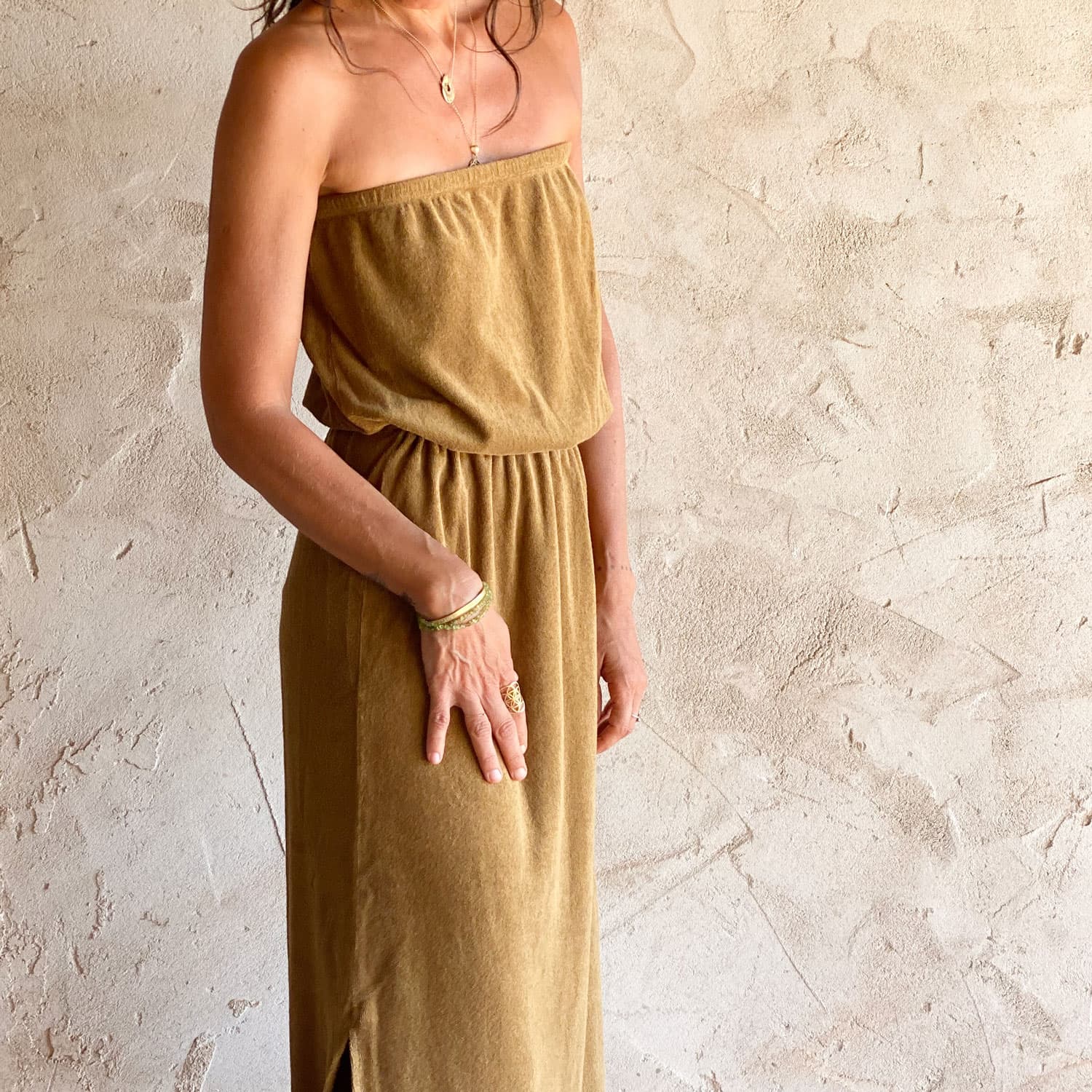 Betty Dress - Women - TJ Terry Jersey - S050 Antique Bronze - n°74 E - Shop - 7400000136213