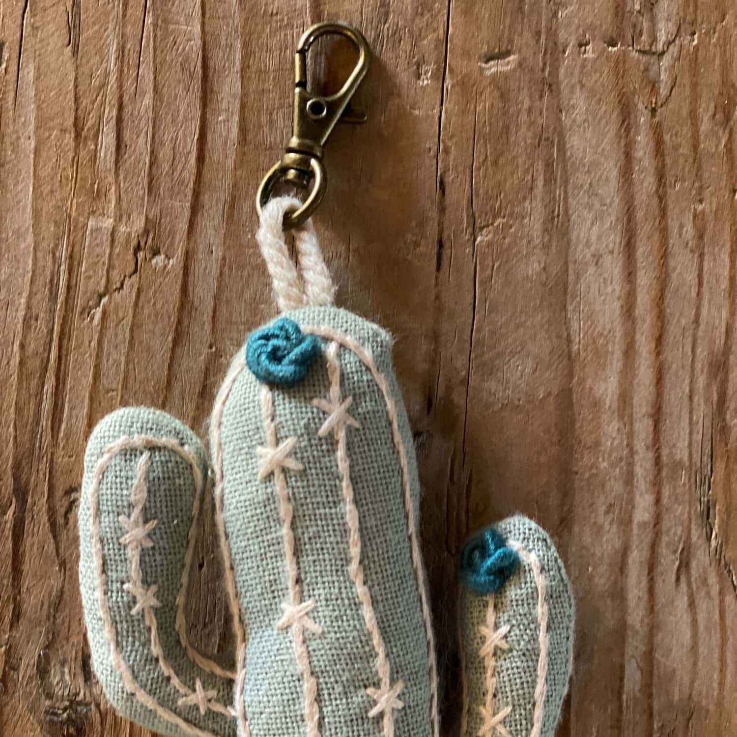 Cactus Keychain - TC Thai Cotton - S049 Sage Green - n°74 E - Shop - 7400000136532