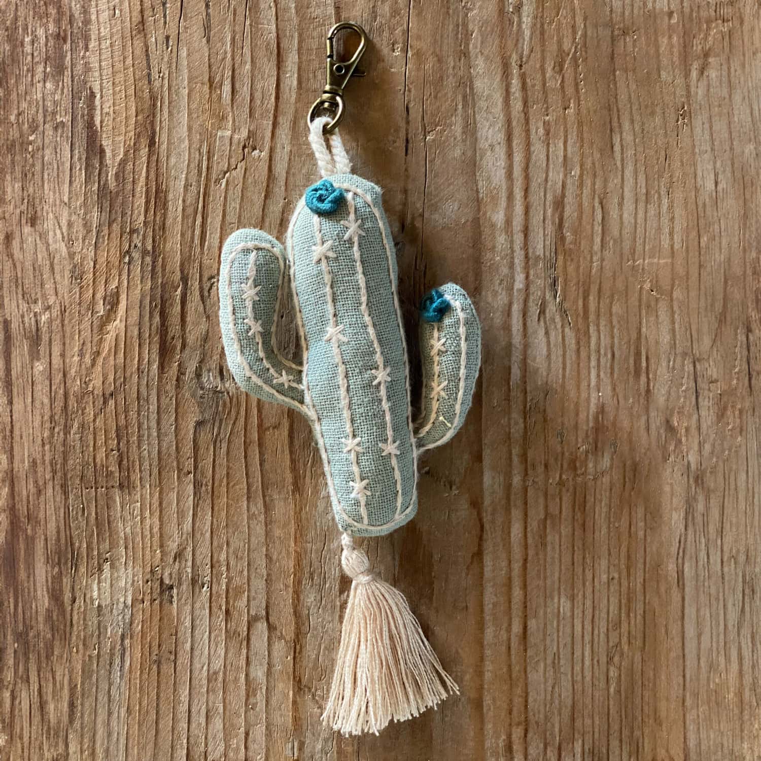 Cactus Keychain - TC Thai Cotton - S049 Sage Green - n°74 E - Shop - 7400000136532