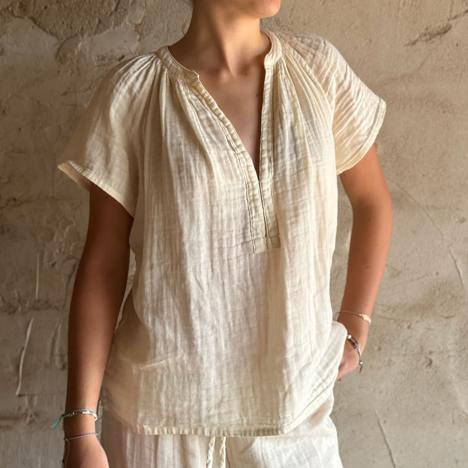 Carla Shirt - Women - DS Double Saloo - S000 Natural - n°74 E - Shop - 7400000137043