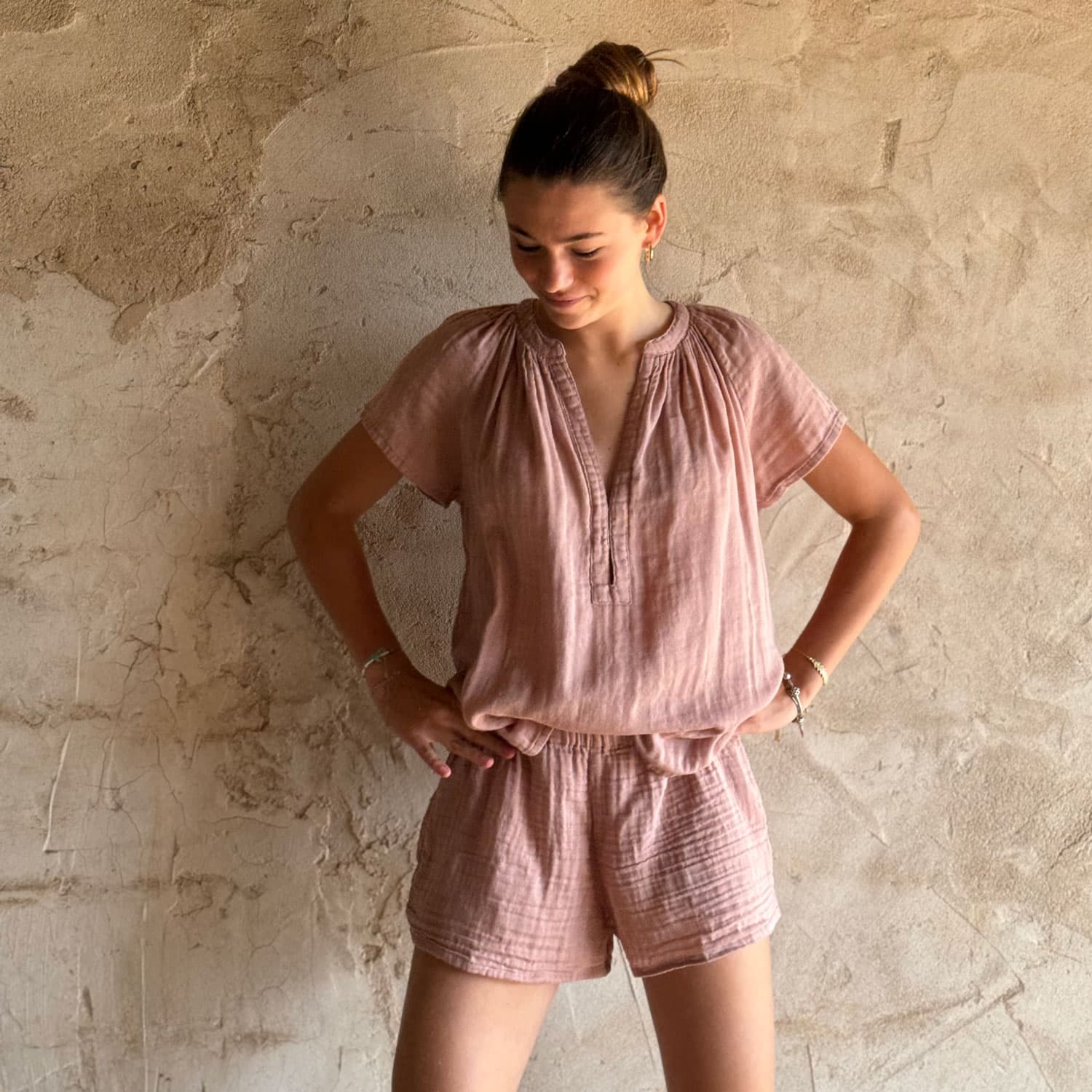 Carla Shirt - Women - DS Double Saloo - S007 Dusty Pink - n°74 E - Shop - 7400000137045