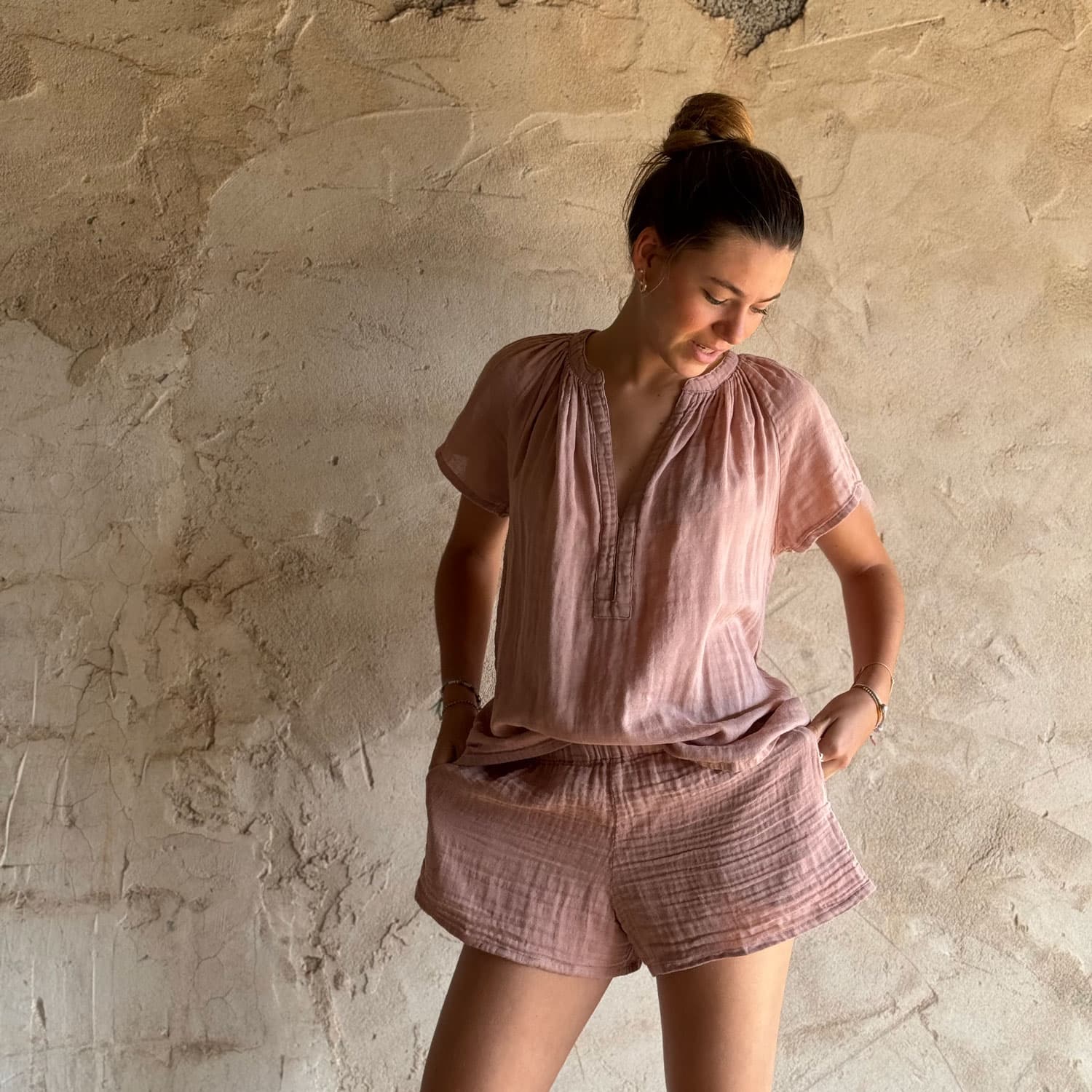 Carla Shirt - Women - DS Double Saloo - S007 Dusty Pink - n°74 E - Shop - 7400000137045