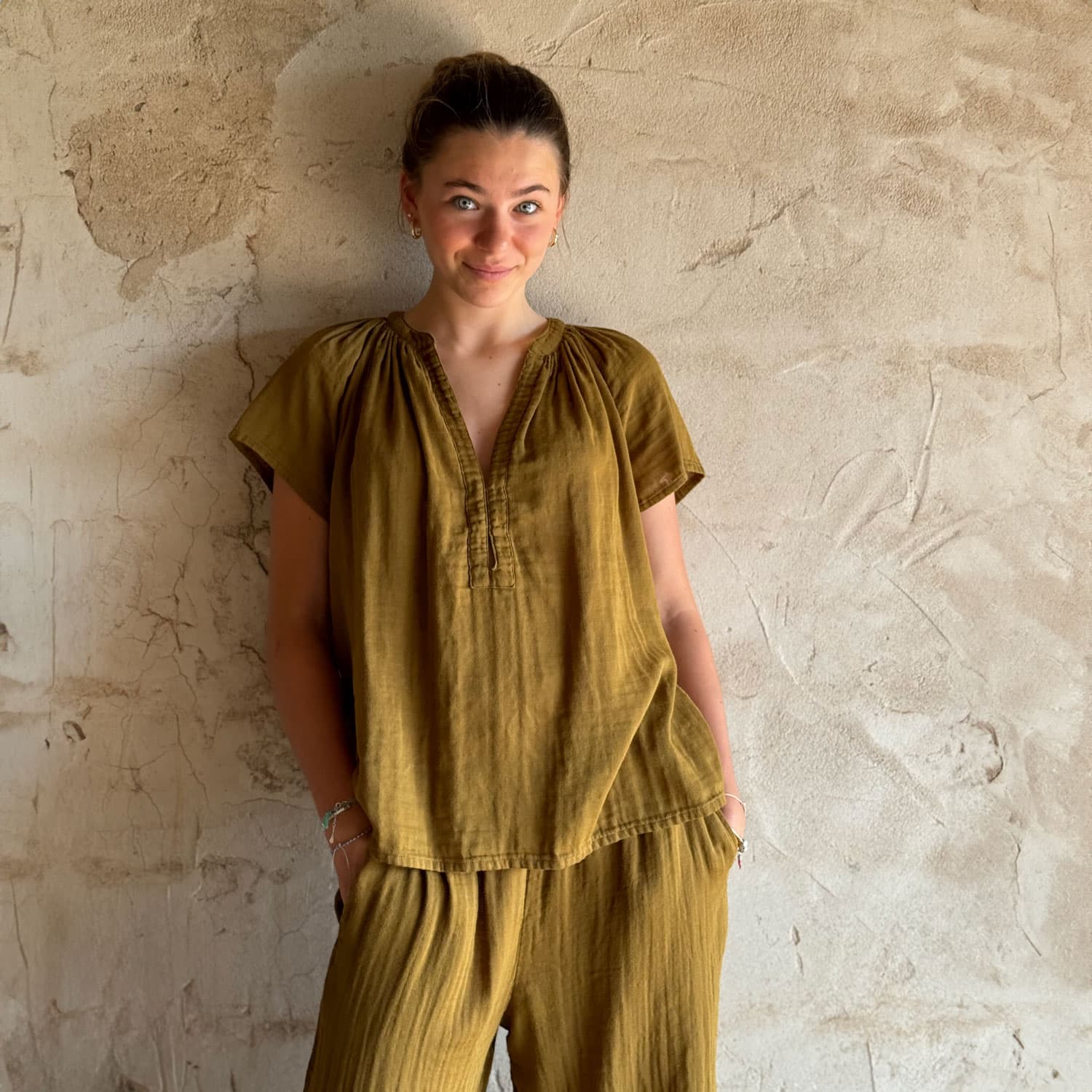 Carla Shirt - Women - DS Double Saloo - S050 Antique Bronze - n°74 E - Shop - 7400000137051